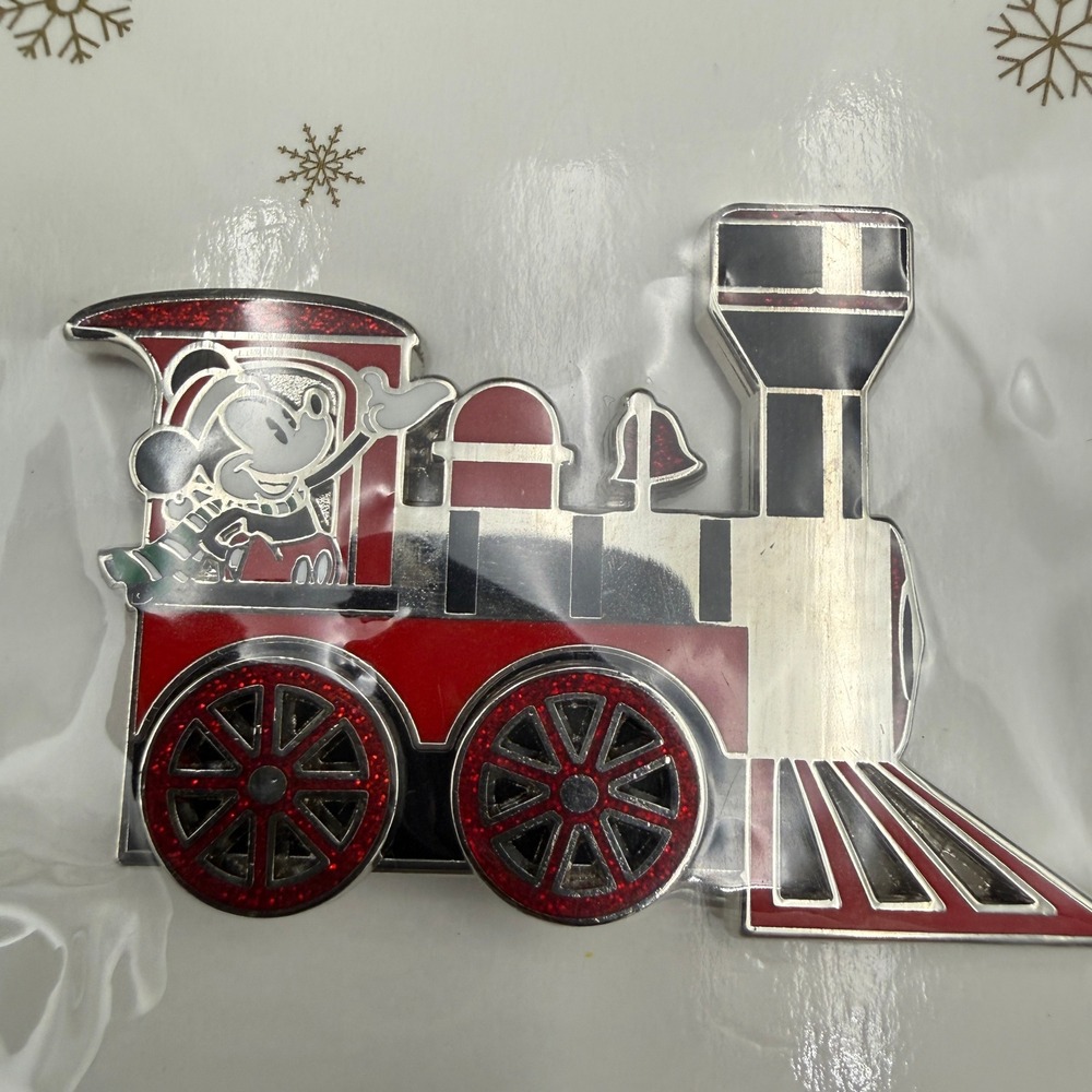 Disney Mickey Mouse Christmas Holiday Train Glitter Enamel Trading Pin 2019 NEW